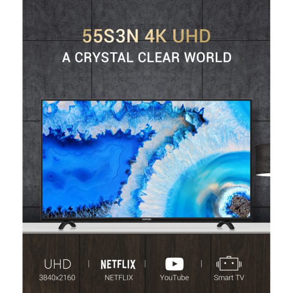 Smart Tivi Netflix 4K UHD Coocaa 55 inch Wifi - Model 55S3N - Miễn phí lắp  đặt | Shopee Việt Nam
