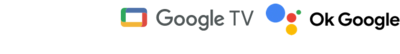 Logo Google TV và Google Assistant